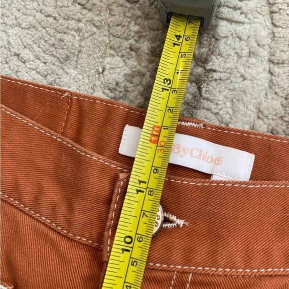 See by Chloe Women’s Auburn Flared Jeans Size 38 High Rise Front Pockets - Picture 9 of 10